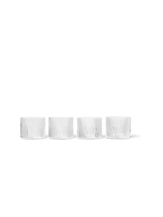 FERM LIVING | Glas 4er Set RIPPLE | transparent