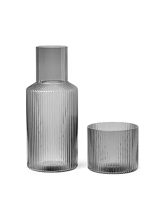 FERM LIVING | Karaffen Set Ripple Small Smoked Grey | grau