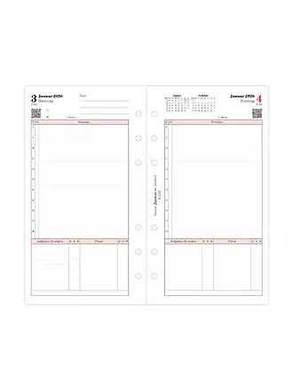 FILOFAX | Kalendereinlage Tag Professional Deutsch Personal 2026 | weiss
