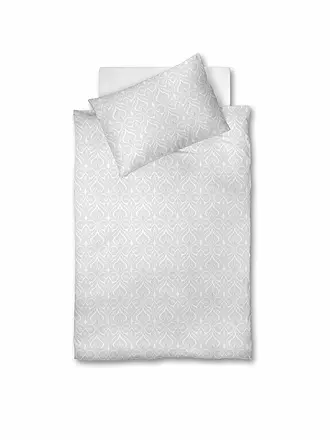 FLEURESSE | Damast-Bettwäsche OPAL 70x90cm / 140x200cm Sand | weiss