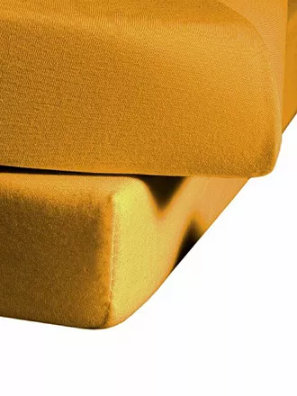 FLEURESSE | Jerseyspannleintuch 100x200cm (Silber) | gelb