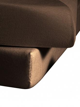 FLEURESSE | Jerseyspannleintuch 150x200cm (Silber) | braun