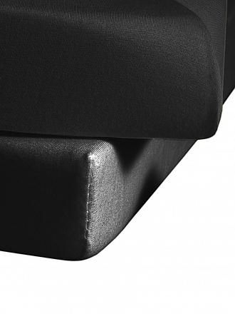 FLEURESSE | Jerseyspannleintuch 150x200cm (Silber) | schwarz