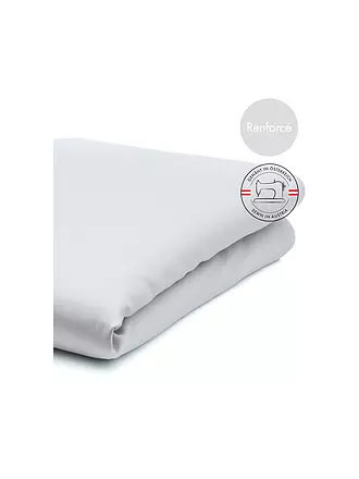 FLEURESSE | Leintuch MONIKA 160x250cm Silbergrau | weiss