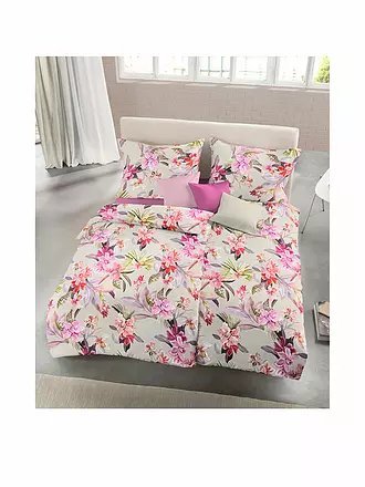 FLEURESSE | Satin Bettwäsche Bed Art 70x90cm / 140x200cm Hibiscus | rosa