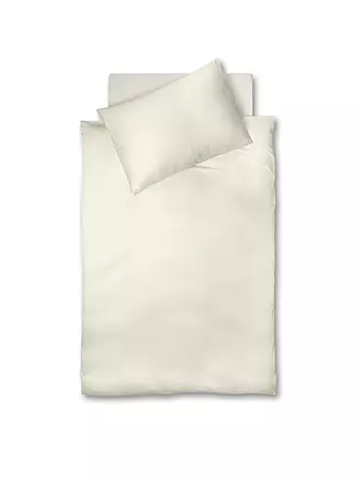 FLEURESSE | Satin Bettwäsche ROYAL UNI 2x 70x90cm/200x200cm Weiss | creme