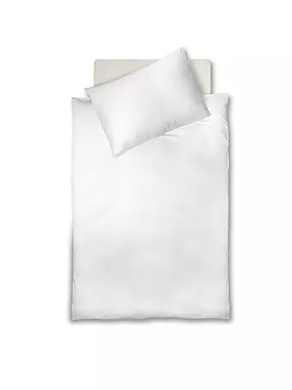 FLEURESSE | Satin Bettwäsche ROYAL UNI 2x 70x90cm/200x200cm Weiss | creme