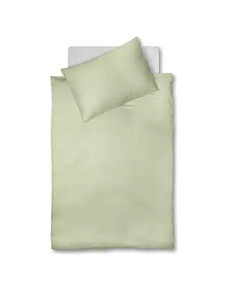 FLEURESSE | Satin Bettwäsche Royal 70x90cm / 140x200cm Olive | hellgrün