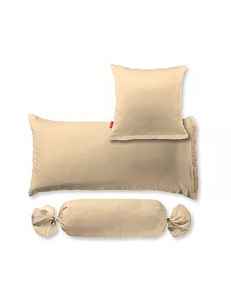 FLEURESSE | Satin Kissenbezug Royal Uni 2er 40x40cm Koralle | beige