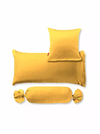 FLEURESSE | Satin Kissenbezug Royal Uni 2er 40x40cm Olive | gelb