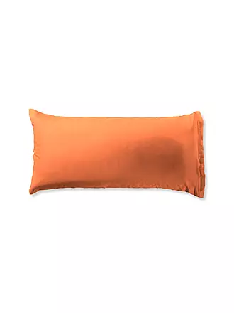FLEURESSE | Satin Kissenbezug Royal Uni 2er 40x80cm Beige | orange