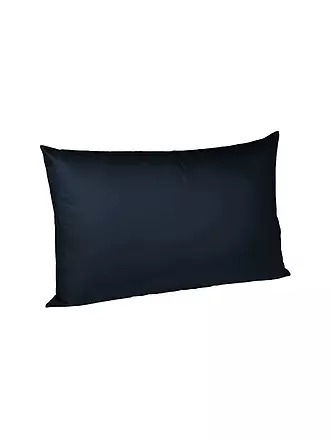 FLEURESSE | Satin Kissenbezug Royal Uni 2er 70x90cm Schwarz | dunkelblau