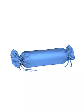 FLEURESSE | Satin Nackenrollenbezug Royal Uni 15x40cm Anthrazit | hellblau