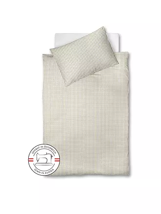 FLEURESSE | Seersucker Bettwäsche RIO 70x90cm/140x200cm Weiss | beige