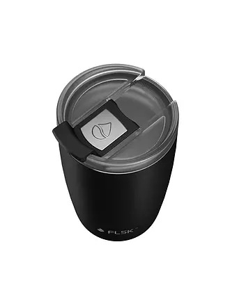 FLSK | Isolierbecher - Thermosbecher CUP Coffee to go-Becher 0,35l Edelstahl Black | 
