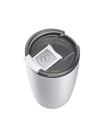 FLSK | Isolierbecher - Thermosbecher CUP Coffee to go-Becher 0,35l Edelstahl White | schwarz