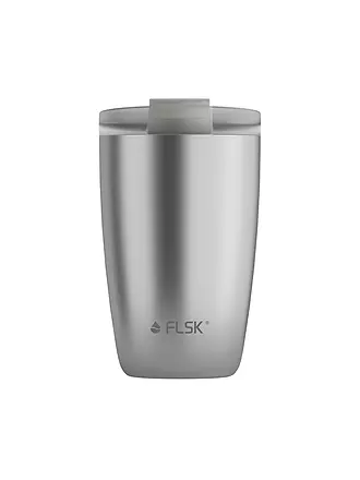 FLSK | Isolierbecher - Thermosbecher CUP Coffee to go-Becher 0,35l Sunrise | silber