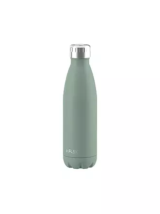 FLSK | Isolierflasche - Thermosflasche 0,5l Edelstahl White | dunkelgrün