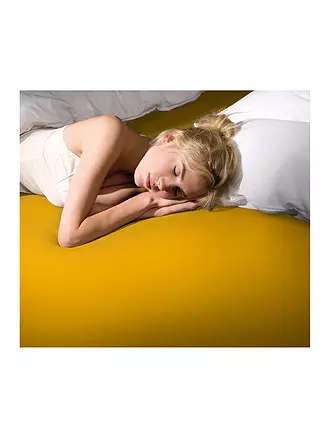 FORMESSE | Jersey-Spannleintuch BELLA DONNA 140/200 cm - 160/220 cm Curry | dunkelblau