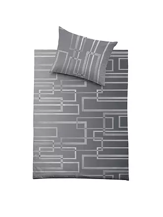 FUSSENEGGER | Premium Satin Bettwäsche 70x90cm/140x200cm Gruen | grau