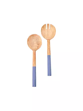 FYNCH HATTON | Salatbesteck 2tlg. KISHA Dove Blue | hellgrau