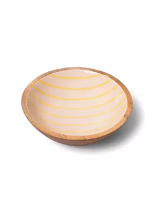 FYNCH HATTON | Schüssel 30cm SINGITA Lemon Stripe | hellgrau