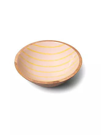 FYNCH HATTON | Schüssel klein 20cm SINGITA Leaf Green Stripe | gelb