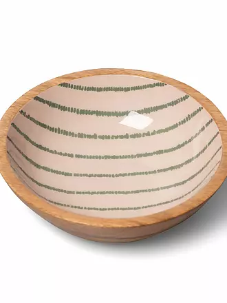 FYNCH HATTON | Schüssel klein 20cm SINGITA Leaf Green Stripe | dunkelgrün