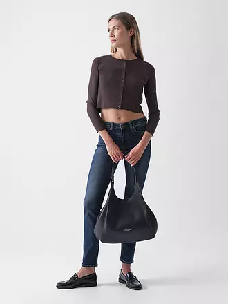 GIANNI CHIARINI | Ledertasche - Hobo Bag DUA | schwarz