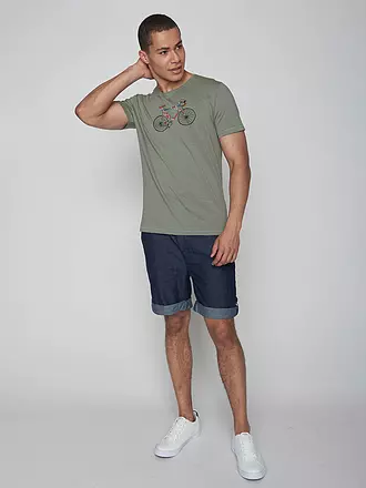 GREENBOMB | T-Shirt BIKE JACK SPICE | dunkelgrün
