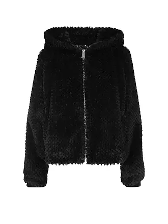 GUESS | Jacke in Felloptik | schwarz