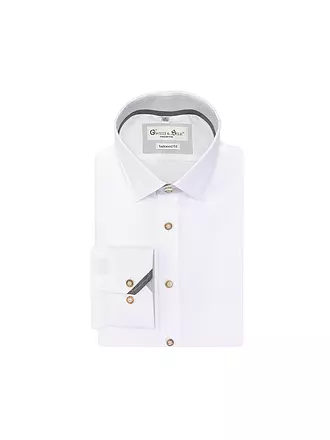 GWEIH & SILK | Trachtenhemd Tailored Fit | weiss