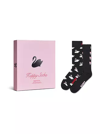 HAPPY SOCKS | Damen Geschenkset 2er Pkg. SWAN 36-40 pink | dunkelblau
