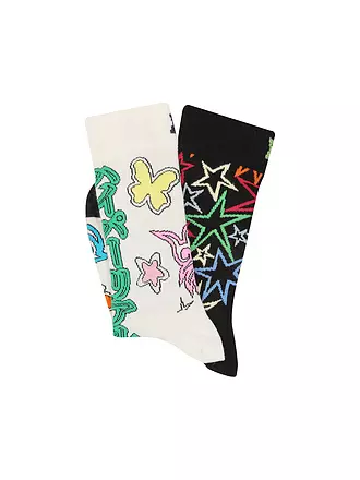 HAPPY SOCKS | Damen Geschenkset SPINNING WHEEL 2er Pkg 36-40 white | bunt