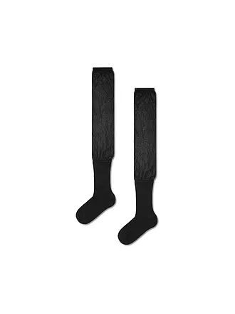 HAPPY SOCKS | Damen Kniestrümpfe SOLID SHEER 36-40 black | schwarz