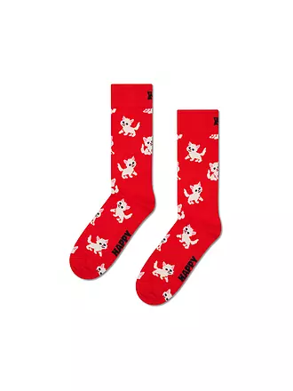 HAPPY SOCKS | Damen Socken KITTEN 36-40 red | rot
