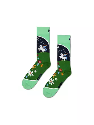 HAPPY SOCKS | Damen Socken PEGASUS LAND 36-40 light green | grün