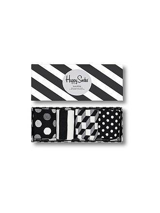 HAPPY SOCKS | Herren Geschenkbox Socken BLACK & WHITE 4-er Pkg. black | schwarz