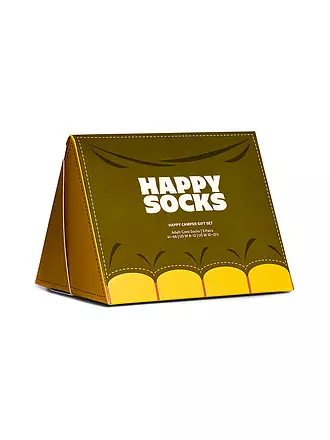 HAPPY SOCKS | Herren Socken 41-46 HAPPY CAMPER 3-er Pkg dark green | bunt