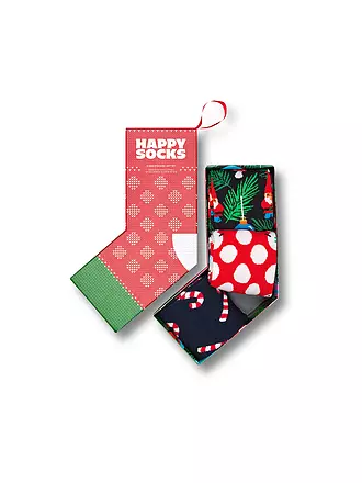 HAPPY SOCKS | Herren Socken Geschenkset X-MAS 3er Pkg. navy 41-46 | dunkelblau
