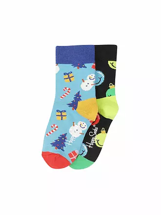 HAPPY SOCKS | Kinder Socken Geschenkset HOLIDAY 2er Pkg. comp 15 | hellblau