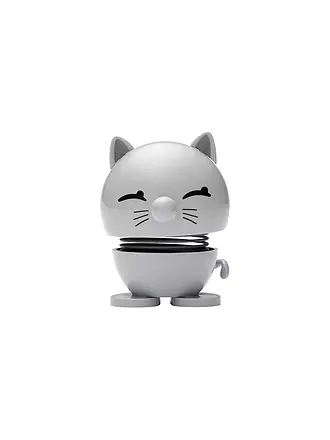HOPTIMIST | Dekofigur Cat 7,3cm Light Grey | weiss