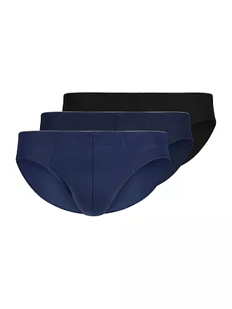 HUBER | Slip 3er Pkg Just Comfort Schwarz | blau