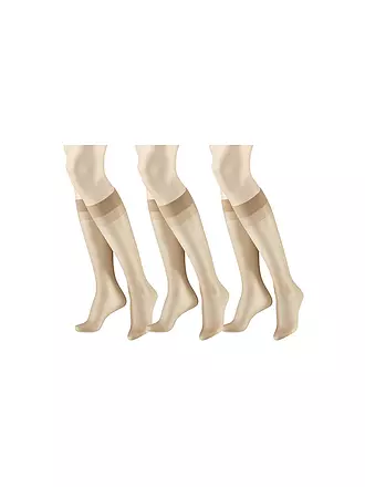 HUDSON | Kniestrümpfe 3-er Pkg. Simply20 Skin | beige