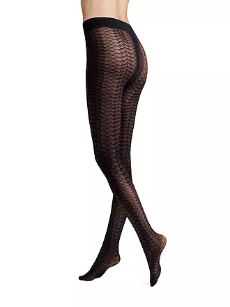 HUDSON | Modestrumpfhose EARTHY REPTILE black | schwarz