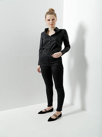 HUGO | Bluse Slim Fit | schwarz