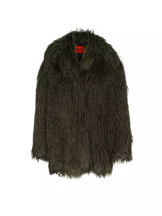 HUGO | Jacke in Felloptik MIGARA | olive