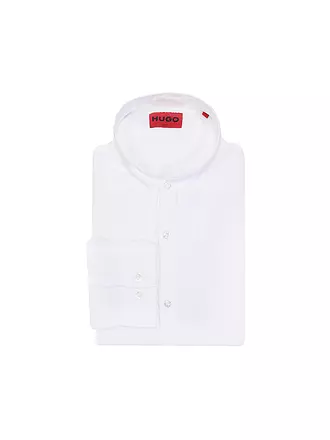 HUGO | Leinenhemd Slim Fit ELVORY | weiss