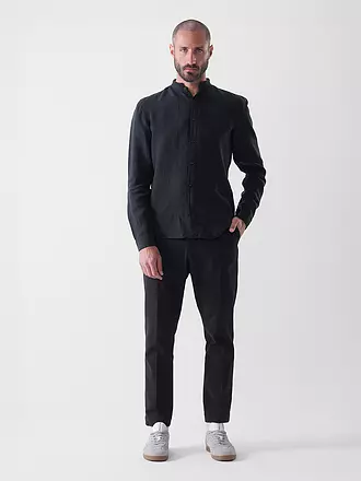 HUGO | Leinenhemd Slim Fit ELVORY | schwarz