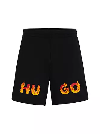 HUGO | Loungewear Shorts FLAMES | schwarz